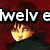 Pixelated anime-style character with red hair and yellow skin, wearing dark clothing against a deep red background.