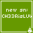 Green square icon with white text 'new sn: CH33RisLUV' and a small pixelated flower in the bottom-right corner.
