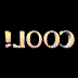 Animated sequence of 'COOL!' text in metallic gradient with varying orientation and partial visibility