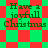 Green and red pixelated text reads 'Have a joyfull Christmas' over shifting red-green checkered and diamond patterns.
