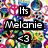 Pixelated static image with bold black text reading 'Its Melanie 43' over a multicolored pixelated background.