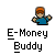 Pixel art character with orange hair and blue shirt appears in four positions with changing text above or below.