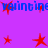 Purple background with blue text repeating 'waintime' and red star shapes scattered across the image.