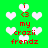 Green background with white heart shapes and red text reading 'i <3 my crazii frendz' in pixelated style.