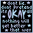 A 48x48 pixel animated contact sheet of six frames showing a text-based buddy icon with blue and white text on black background, featuring repeated phrases and star symbols.