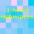 Pixelated text 'I heart HighHope5s' repeated across a of light blue and pink squares with no visible animation changes