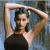 A pixelated contact sheet showing two frames of an animated icon featuring a woman in a black swimsuit against a blue background, with green text reading "Original Icons .com" on the right side.