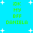Pixelated green text on bright blue background with white star shapes, displaying repeated phrases and names.
