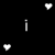 Black background with white text 'i love ryan' and multiple heart symbols, one gray square in bottom right corner.
