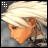 A 48x48 pixel buddy icon featuring a side-profile anime character with light-colored hair and an earpiece, paired with text reading "Anime IM" and "COM" on a black background.