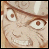 Animated sequence of a cartoon character's face with shifting expressions, wearing a headband with spiral symbol.