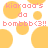 Pixelated text reads "kiarooo's do bombbbb<3!!" over yellow circular shapes on white background.
