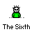 Pixelated character in green shirt with varying facial expressions and accessories, displayed