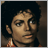 Pixelated image of a person with dark curly hair and a red patterned garment on the left, next to a white square with black text 'I' and 'MJ' flanking a red heart symbol.