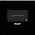 Dark gray rectangular frame with light gray slider handle and horizontal bar, two small square elements at bottom corners, pixelated white shapes below center on black background.