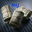 Two pixelated hands holding a bundle of money with blue text reading 'my' and 'money!' above them on a dark background.