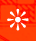 Two side-by-side static images of a star-shaped icon on an orange background with red patterned borders.