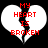 Two identical pixelated heart icons with red text 'MY HEART IS BROKEN' on black background, each split vertically by a jagged crack.