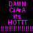Pixelated text and green bars on black background with pink and green color scheme.