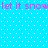 Pixelated blue background with white dots and pink text repeating 'let it snow' in two horizontal