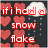 Pixelated red text on dark background with heart and cloud motifs, displaying a fragmented poem about snowflakes and school.