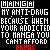 Pixelated black-and-white text-based image with red pixelation at the bottom, displaying a humorous anti-drug message about manga addiction.