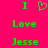 Green pixelated text and heart symbol on bright pink background, with 'I' above a heart, 'Love' below it, and 'Jesse' at the bottom.