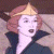 A 50x50 pixel animated buddy icon featuring a cartoon character with red hair and a golden crown on the left, next to green text reading "Original Icons .com" on a dark background.