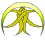 Animated contact sheet showing five sequential frames of a yellow stick figure icon with