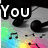 six with text overlays and pixelated images including a skull, headphones, drum kit, and pink high heels
