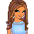 Pixelated cartoon woman with long brown hair in two expressions, paired with blue text on white background.