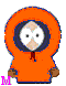 Two pixelated cartoon characters in orange hooded sweatshirts with blue outlines, one wearing a hood and the other without, both featuring large white eyes and brown hands.