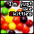 Animated sequence of candy-themed and text-based buddy icons with changing colors and text elements.