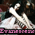 Pixelated static image shows a white figure with outstretched arms against dark background, pink text at bottom reads "Evanescence".