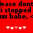 Red background with black pixelated text reading 'lease dondease dont i stopped i stopped um babe. om babe.' and two of white/pink heart symbols