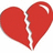 A red broken heart icon with white crack on left, black background text reading "You Say I Broke Your Heart" and "But...BITCH You never had ONE!" in pixelated font.