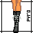 A 4x3 contact sheet of pixel art frames showing a cartoon woman with dreadlocks and blue eyes in various poses, some displaying red text phrases like "cancel my" and "your issues" on white backgrounds.
