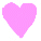 Three pixelated heart shapes in pink, magenta, and red with white sparkles on a gray background.