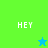 Four display 'HEY' text with a star icon; the star changes color from blue to green across frames