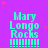 A static image with a purple background, pink stars scattered throughout, and repeated text "Mary Longo Rocks" in cyan pixelated font.