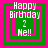 Four animated frames of a pixelated birthday icon with layered green and pink borders displaying "Happy Birthday 2 Me!!" text.