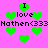 Pixelated green hearts and text on a pink background with repeated 'I love Mathen<333' phrases.