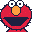 Pixel art of five Sesame Street characters in a : Elmo, Bert, Big Bird, Cookie Monster, and Kermit the Frog on gray background
