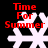 Red text 'Time For Summer' overlays four white snowflake icons on a black background, with visible pixelation and slight variations in snowflake shape across the