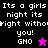 Pixelated text reads "Its a girls night its right without you! GHO" with star symbols on black, purple, and pink backgrounds.