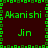 Green pixelated text on dark red background with green border, arranged in four quadrants with repeated text elements.