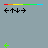 Animated sequence showing green and yellow pixelated shapes moving across a gray background with repeated black plus signs.