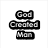 A four- displays text and a figure: top-left reads "God Created Man," top-right says "Then... he had a better idea," bottom-left shows a black silhouette of a woman, bottom-right is empty