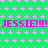 Green background with repeating light purple stars, pink text "JESSIE!!!" repeated three times in horizontal , and a gray rectangle in the bottom right corner