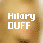 Animated contact sheet of Hilary Duff with pixelated facial expressions and text overlay, displayed in a 3x2 grid layout.